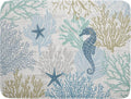 Blue Coral Dish Drying Mat Coastal Starfish Dishes Pad Hanging Drainer Mats by Giwawa