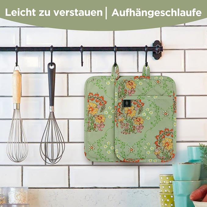 BONTHEE Pot Holders for Kitchen Heat Resistant Hot Pads for Countertops Oven - Image 7