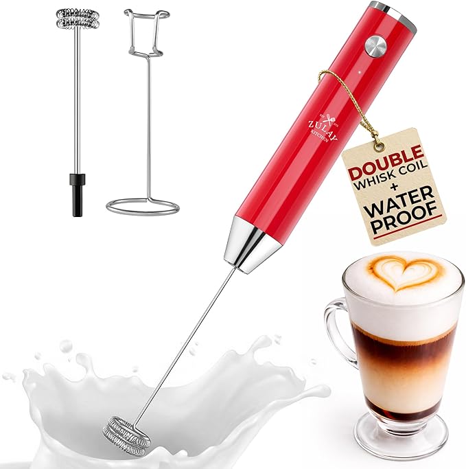 Zulay Kitchen Rechargeable Milk Frother Handheld Lux by ZulayKitchen