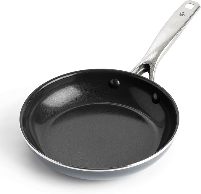 Blue Diamond 8" Nonstick Frying Pan Skillet, Ceramic Diamond Infused PFAS-Free by BlueDiamondCookware