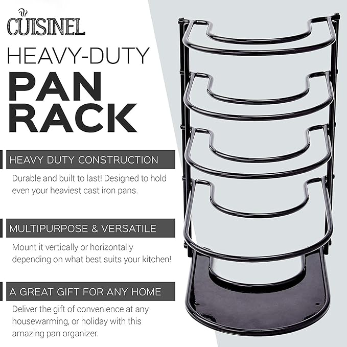 Cuisinel Heavy Duty Pots and Pans Organizer Rack - Image 6