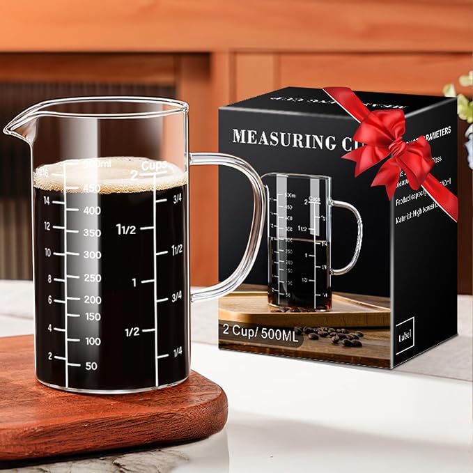 PARACITY 2 Cup Glass Measuring Cup, Liquid Measuring Cups - Image 7
