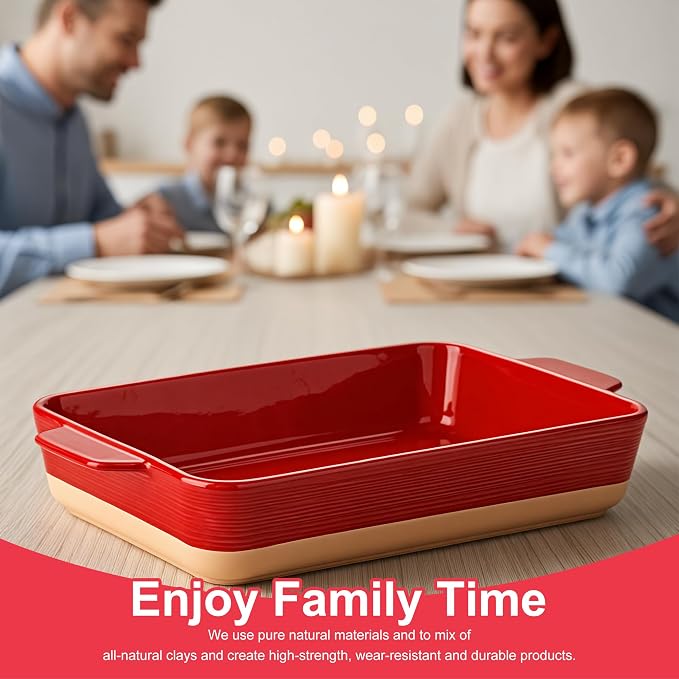 Dafuceramic Casserole Dishes for Oven, Baking Dishes, Ceramic Bakeware Sets of 4 - Image 5