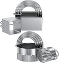 Biscuit Cutter Set of 10 pcs, Square and Fluted Cookie Cutter Set by Unknown