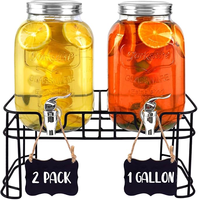 2 Pack 1 Gallon Drink Dispenser by Gasgimos