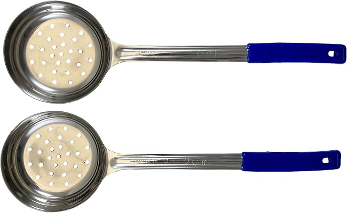 8 Ounce Slotted Stainless Steel Portion Control Ladle Spoon by Habanerofire