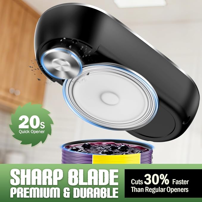 Rechargeable Electric Can Opener, Automatic One Touch Hands Free, Smooth Edge - Image 3