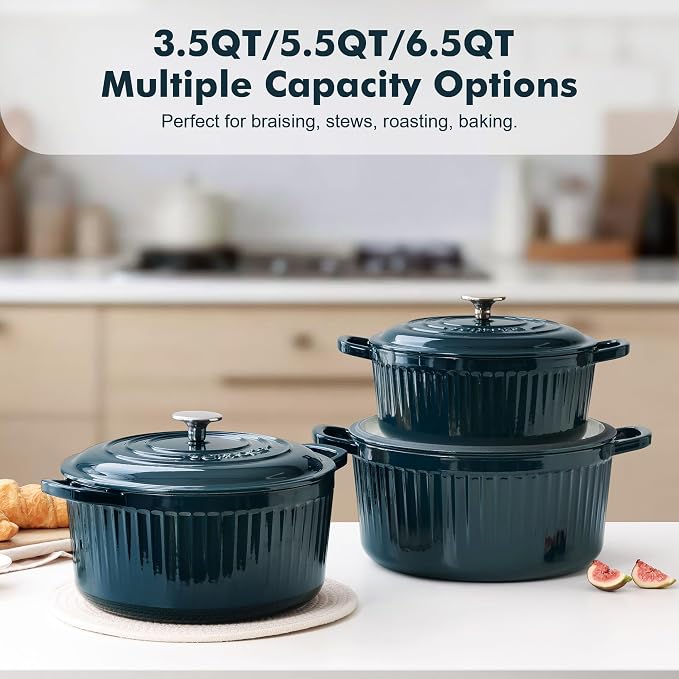 SENSARTE Enameled Cast Iron Dutch Oven Pot - Image 8
