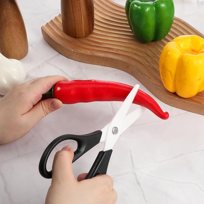 Ceramic Scissors 8" Kitchen Shears Scissors Ceramic Blade Kitchen Scissor All - Image 7