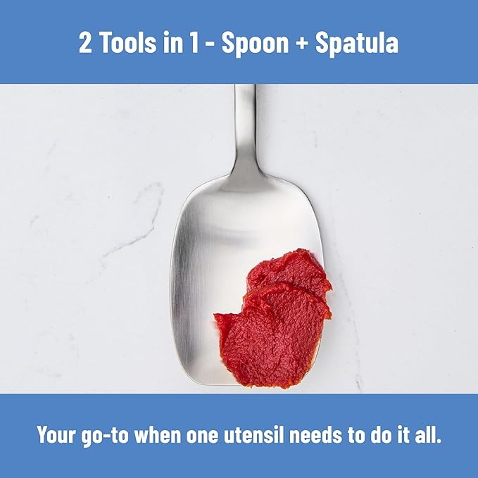 Misen Scraper Chef Spoon – Stainless Steel Cooking Spoon and Spatula Hybrid - Image 2