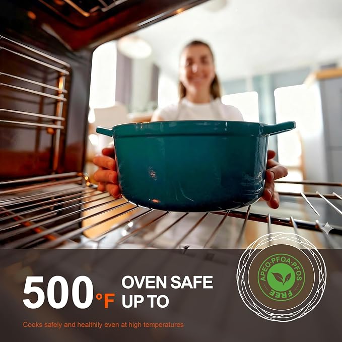 Overmont Enameled Cast Iron Dutch Oven - Image 4