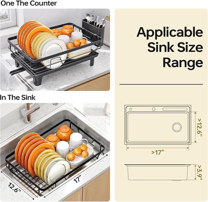 TOOLF Dish Drying Rack, Small Dish Racks - Image 8