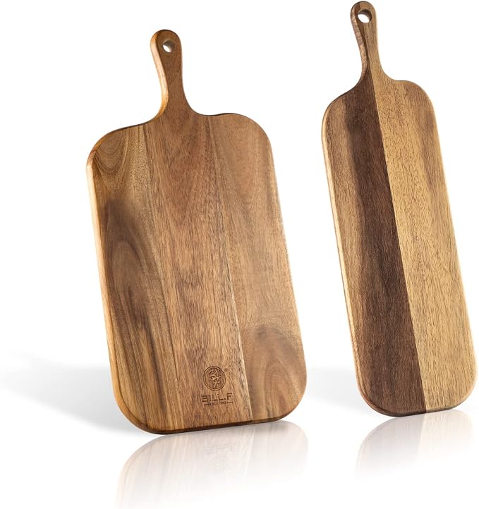 Wood Cutting Board Set with Handle by BFBILLFSINCE1983