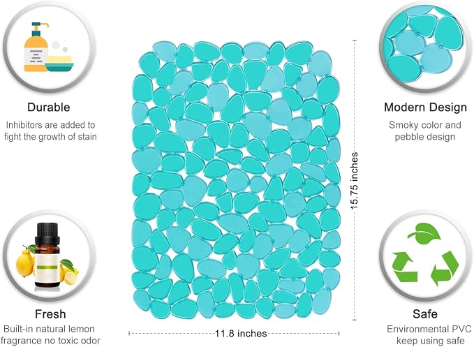 Bligli Pebble Sink Mat for Stainless Steel/Ceramic Sinks, PVC Eco-Friendly Sink - Image 3