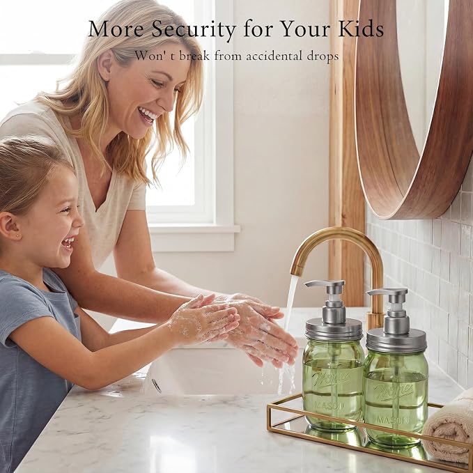 Amolliar Plastic Mason Jar Soap Dispenser - Image 6