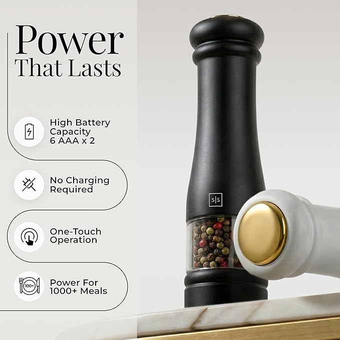 Electric Salt and Pepper Grinder Set - Image 3