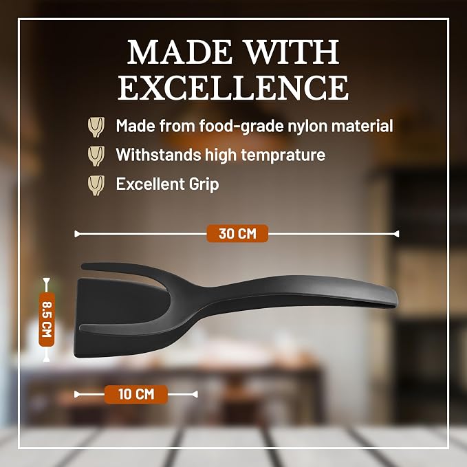 2 in 1 Flipper Spatula with tongs - Image 6