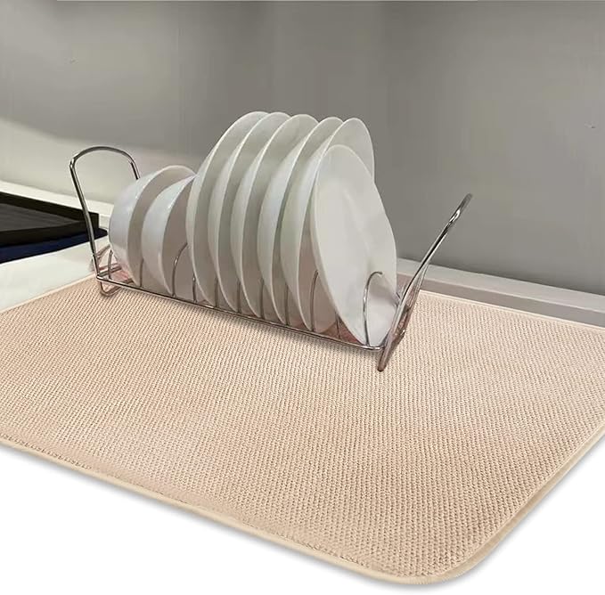 Dish Drying Mats for Kitchen Counter, 2 Pack Dish Drying Pads Dish Rack Mat - Image 5