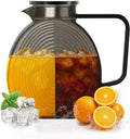 Glass Pitcher With Lid, 2.3 Liter 78 oz Glass Water Pitchers, 0.6 Gallon glass by WARMSIMPLE
