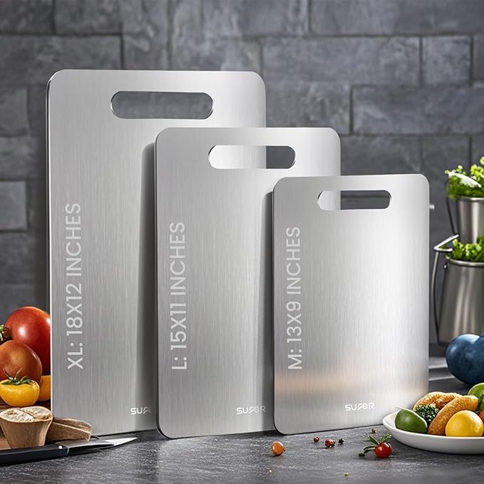 2 Pack Titanium Cutting Board, 100% Pure Titanium Cutting Boards - Image 6