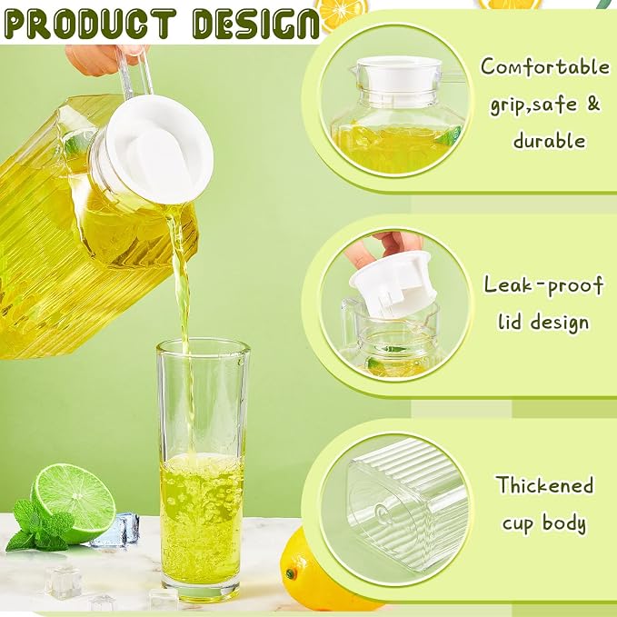 Panitay 4 Pcs 51 Ounces Plastic Pitcher - Image 3