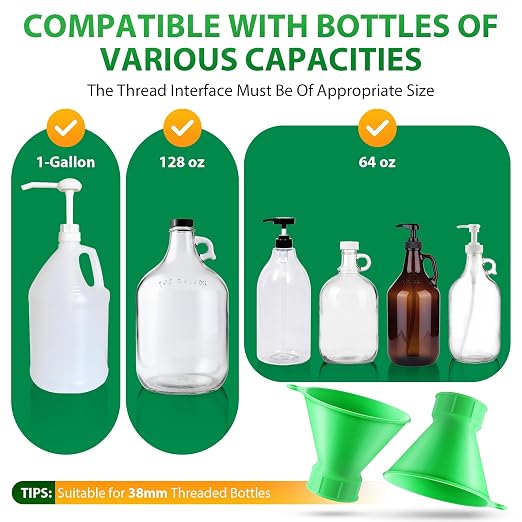 Threaded Funnel Easy Fill Funnel, Twist On Empty Spray Bottle Refill Adapter Fit - Image 7