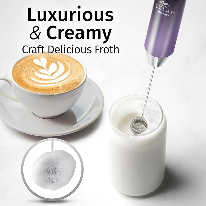 Zulay Kitchen Rechargeable Milk Frother Handheld Lux - Image 2