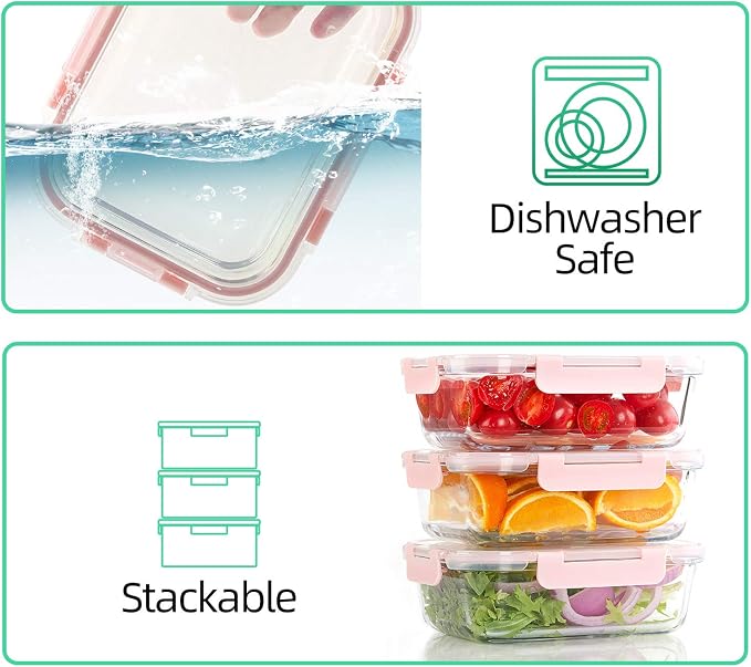 C CREST Glass Meal Prep Containers, Food Storage Containers - Image 4