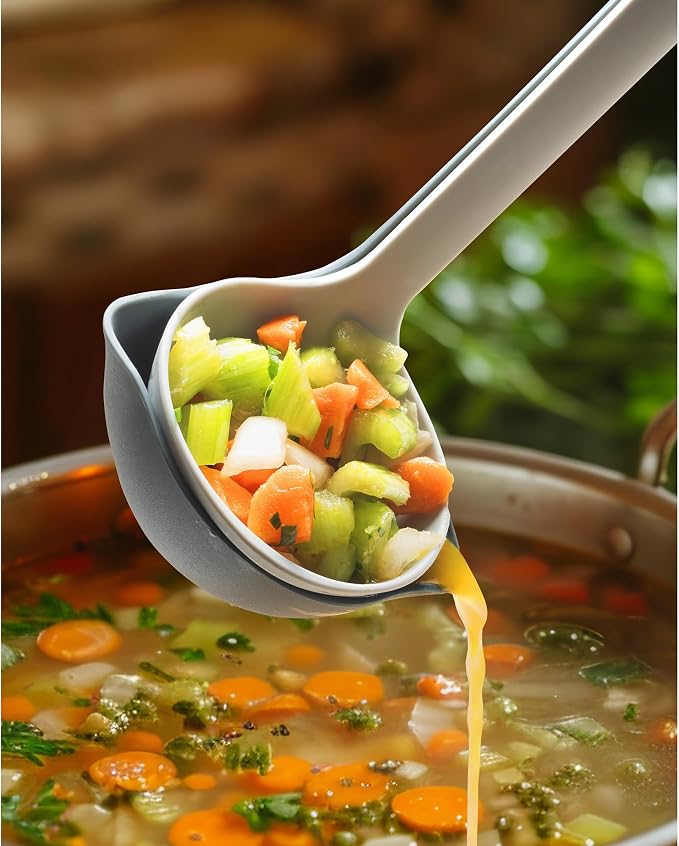 HIC Kitchen 2-in-1 Straining Ladle, Super Strong and Heat Safe - Image 5