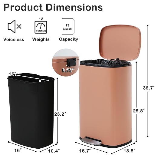 50 Liter / 13 Gallon Kitchen Trash Can - Image 6