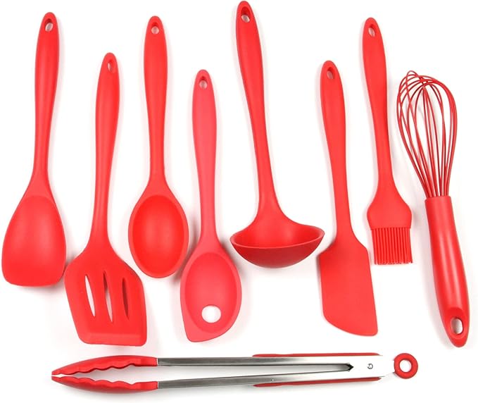 Chef Craft Premium Silicone Kitchen Tool and Utensil Set, 9 Piece by ChefCraft
