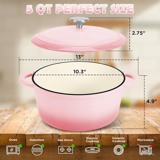 Enameled Cast Iron Dutch Oven Pot - Image 3