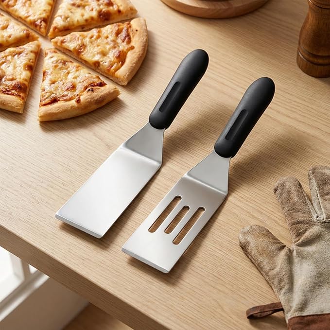 2-Pieces Small Metal Spatula Set, Mini Metal Spatulas - Image 7