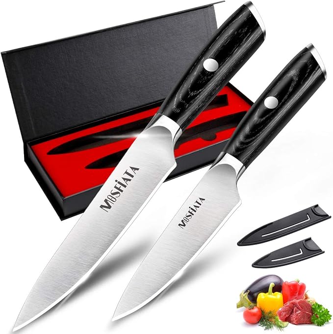 MOSFiATA 5” Chef Knife and 3.5" Fruit Knife Set by MOSFiATA