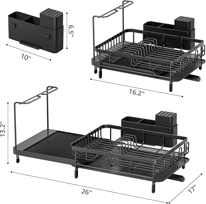 Urackify Large Dish Drying Rack – Expandable Dish Rack - Image 7