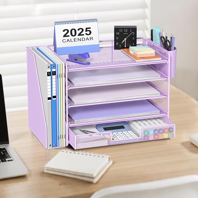 OPNICE Desk Organizer, 5-Tier Paper File Organizer - Image 2