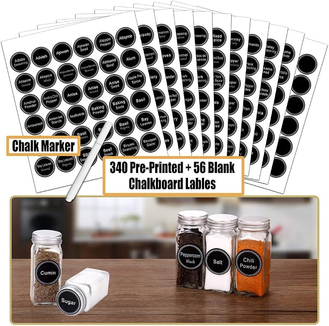 SWOMMOLY 42 Glass Spice Jars - Image 2