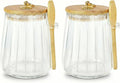2 Pack Sugar Jar with Lid and Spoon, 24oz Large Glass Spice Jars by Holoith