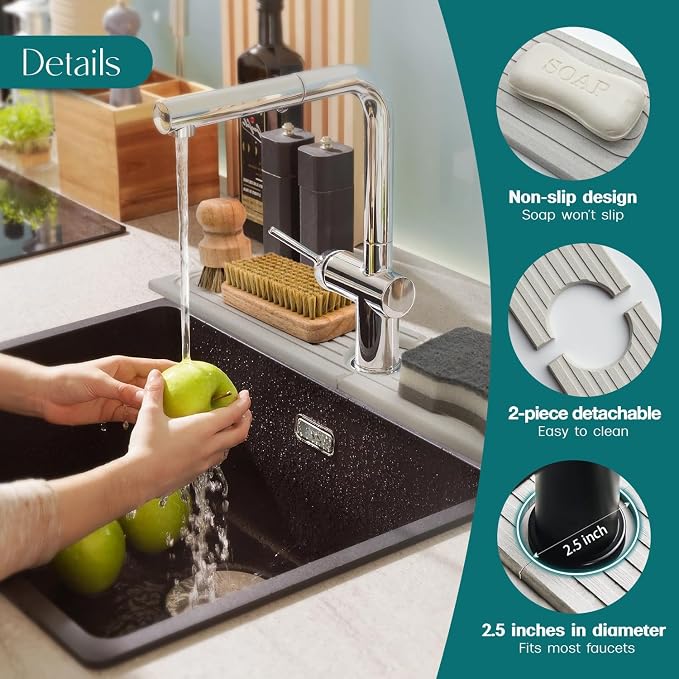 eormoe 30 Inch Faucet Mat for Kitchen Sink - Image 8