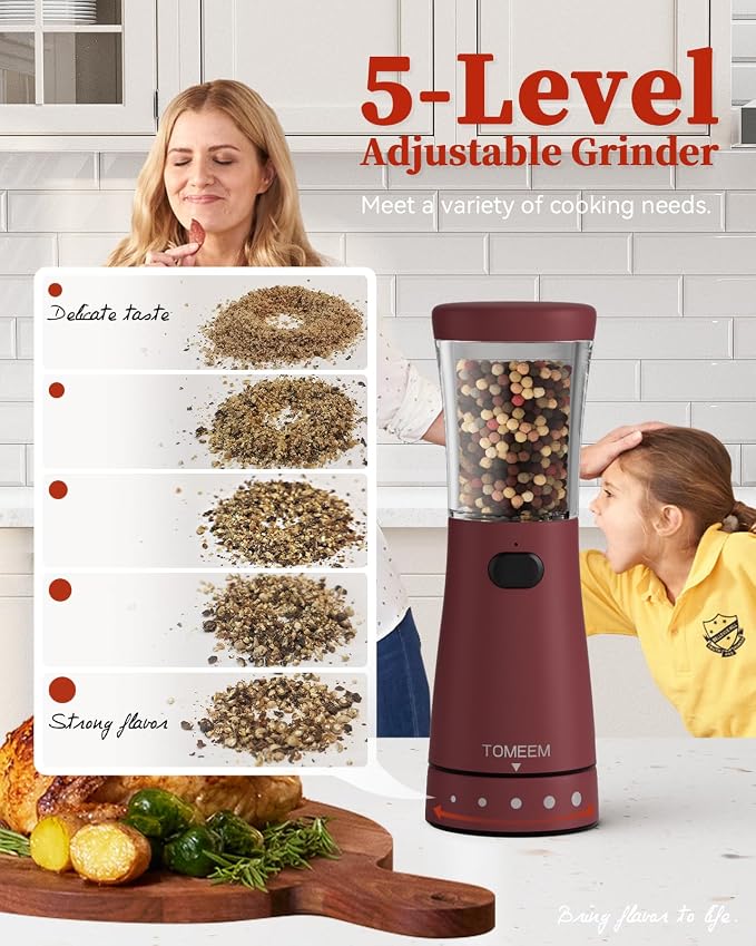 Electric Salt and Pepper Grinder Set - Image 2