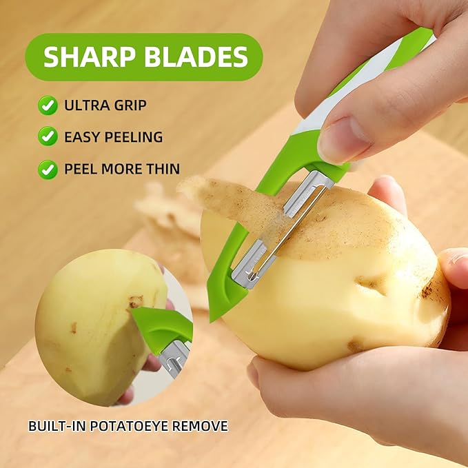 Razor-Sharp​ 4 In 1 Veggie Peelers - Image 5