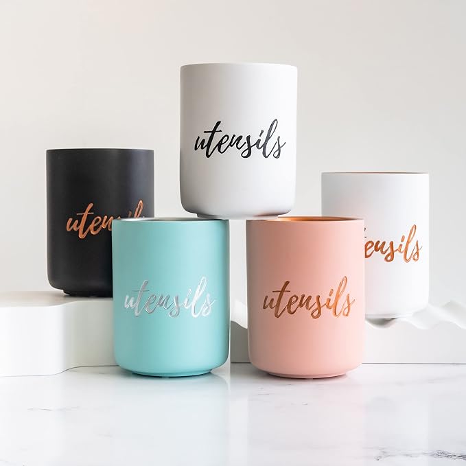 STYLED SETTINGS White Utensil Holder - Image 7