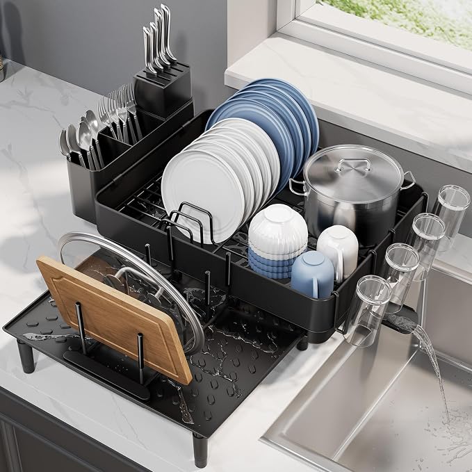 Expandable Dish Rack with Drainboard - Image 7