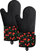 Slohif Long Silicone Oven Mitts Heat Resistant by Slohif