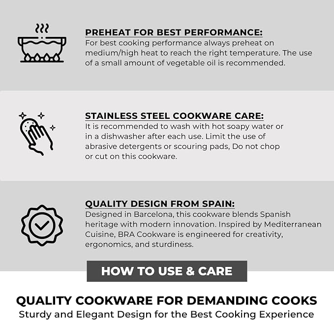 BRA COOKWARE Signature Stainless Steel Sauce Pot w/Glass Lid | 6.3 Inch 1.2 - Image 7