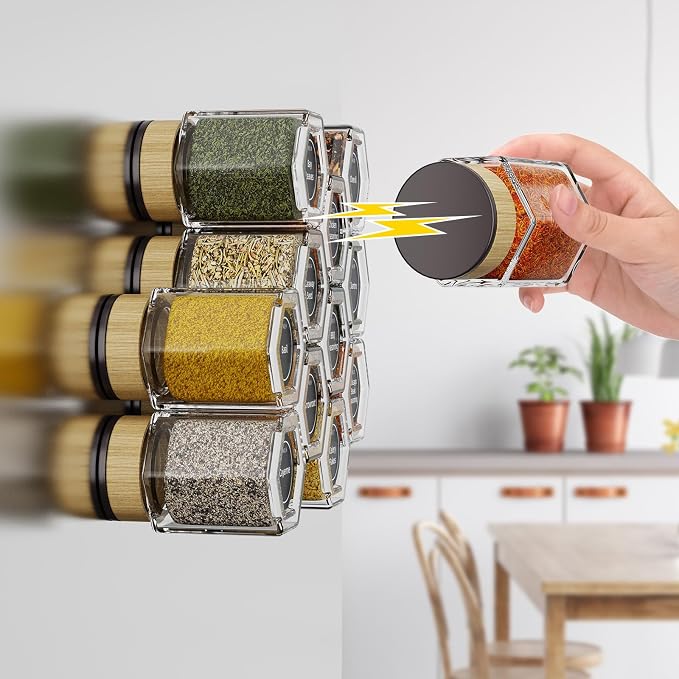 Vetacsion Set of 12 Magnetic Spice Tins - Image 7
