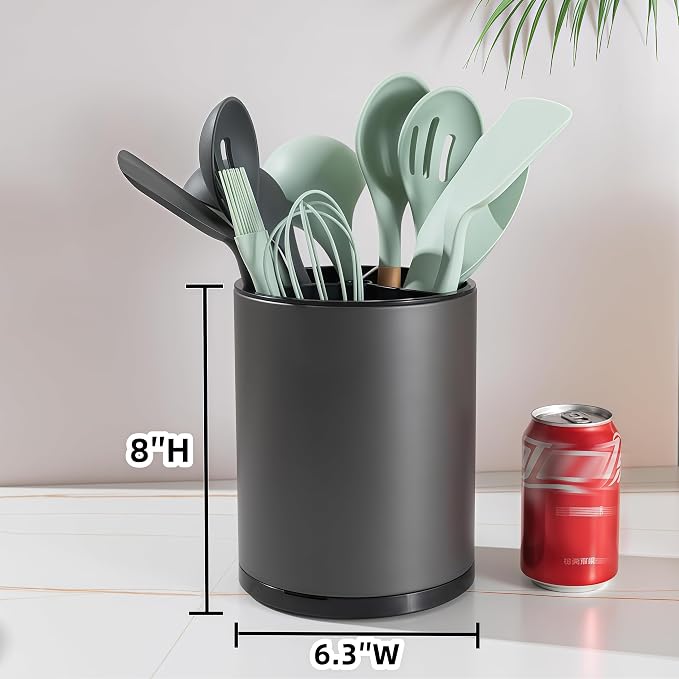 LIBODOUR Kitchen Utensil Holder Extra Large 360°Rotating - Image 4