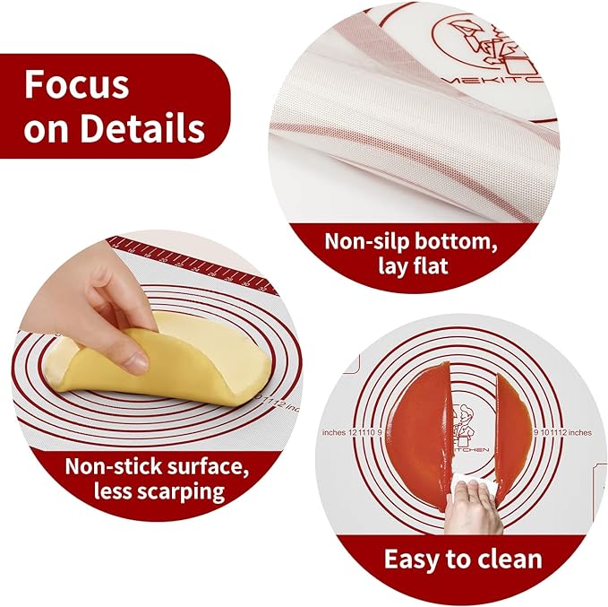 Silicone Baking Mat, Non Stick Pastry Mat Sheet - Image 5