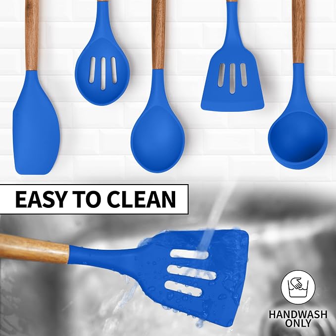 Zulay Kitchen Non-Stick Silicone Cooking Utensils Set - Image 7