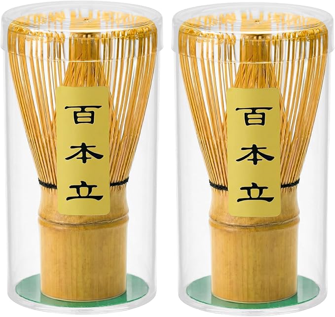 Clay&Fire Matcha Whisk, 2 Pack Handcrafted Bamboo Whisk by FocusonMatchaWhiskSet